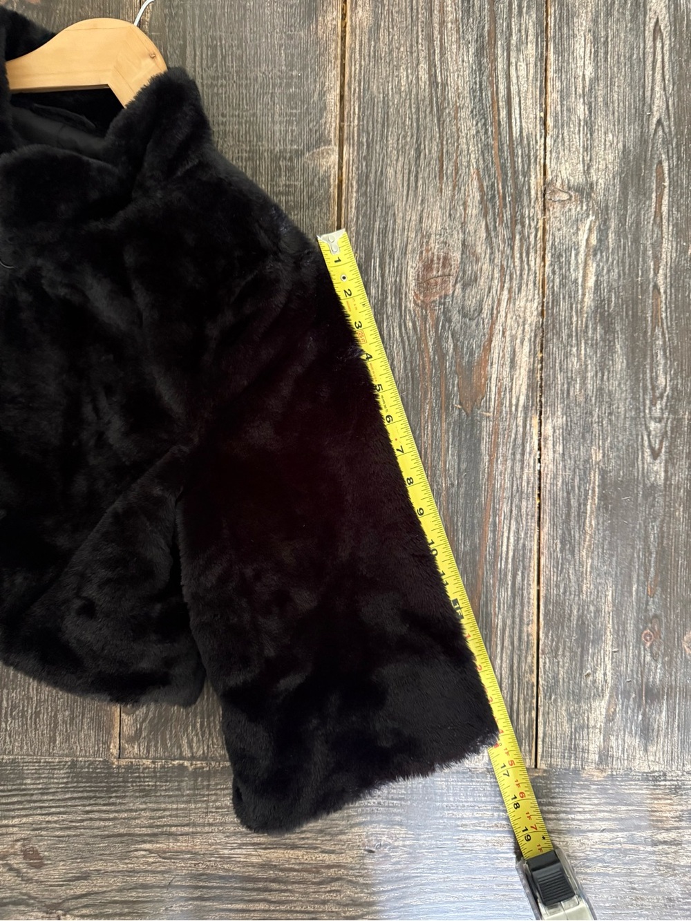 Laundry by Shelli Segal Black Faux Fur Cropped Shrug Bolero Jacket M - Picture 8 of 10
